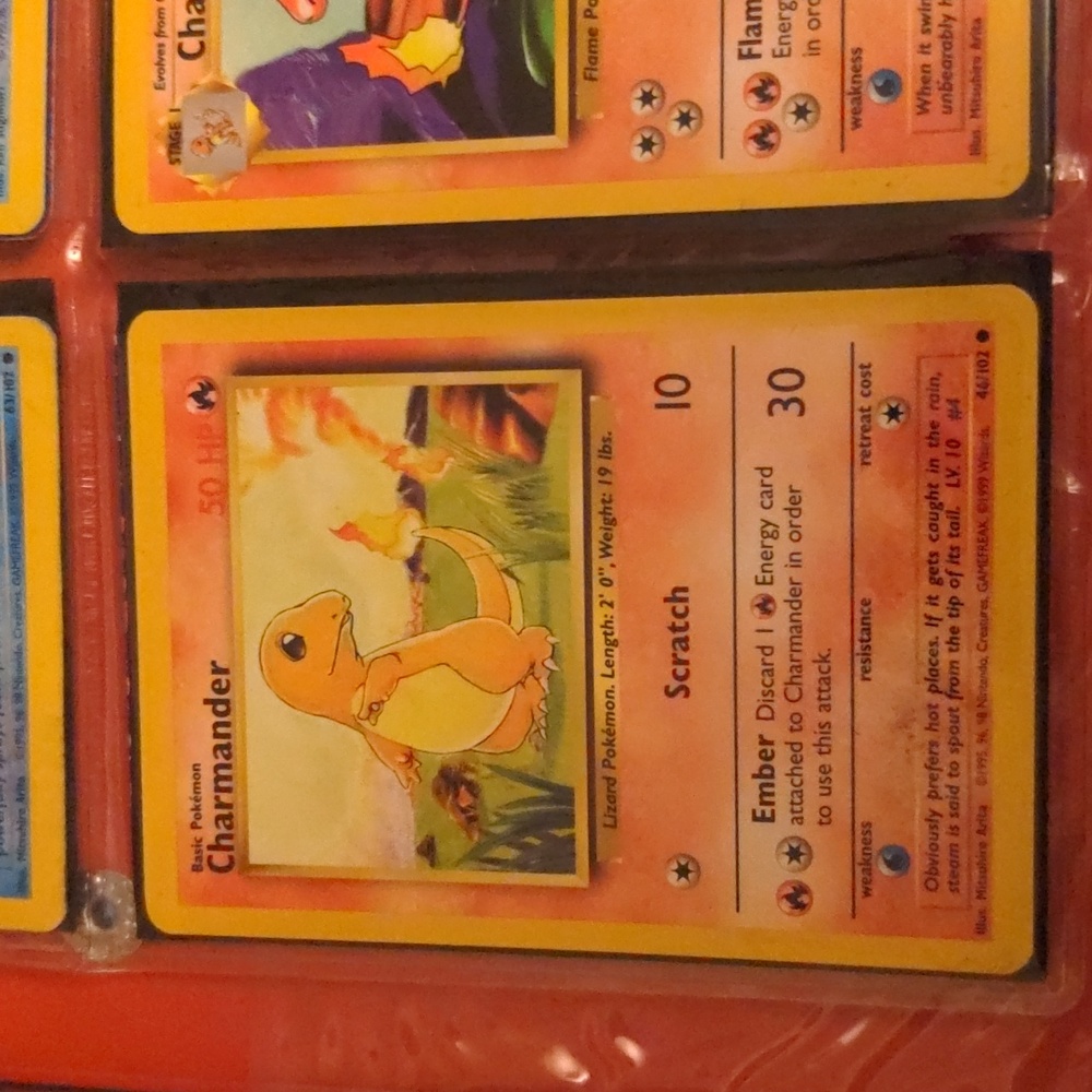 Pokemon Charmander 1990s Base Set